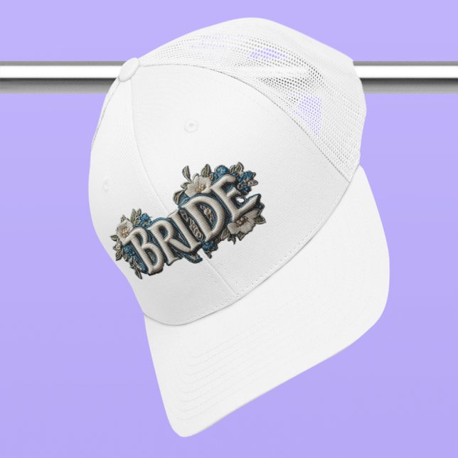 Casquette Broderie mariée Patch floral faux (Créateur téléchargé)