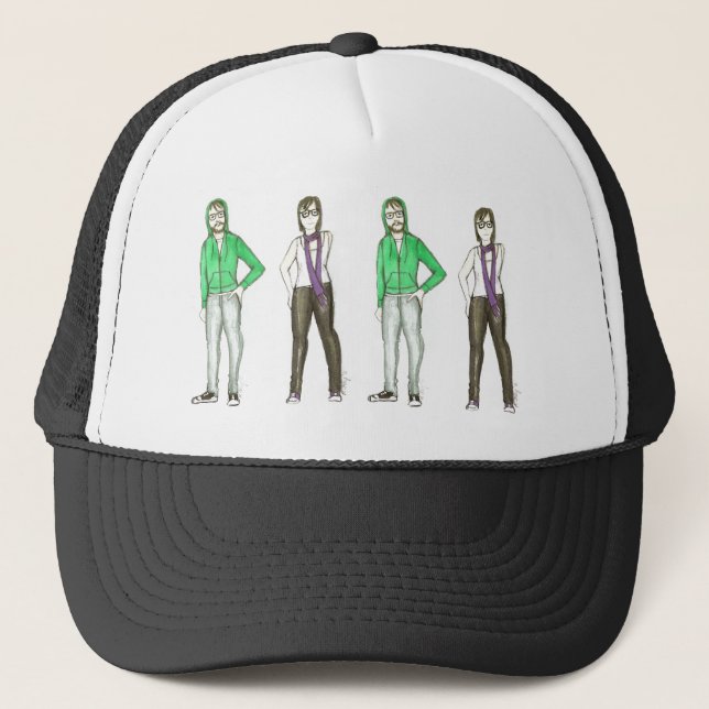 Casquette Brooklyn Hipster New York City NYC Hipsters Casque (Devant)