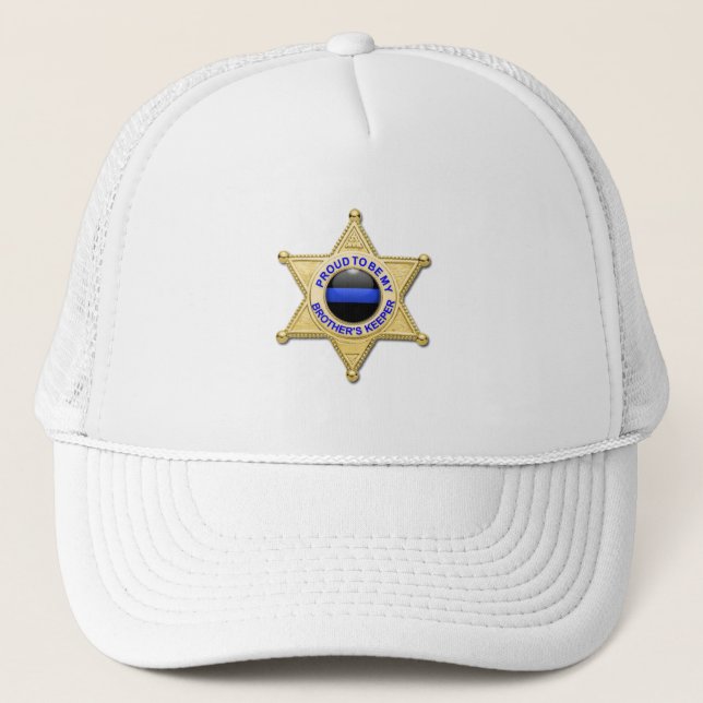 Casquette Brothers Keeper de la ligne bleue mince (Devant)