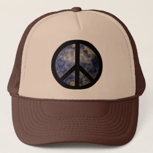 Casquette Brown de camionneur de symbole de paix