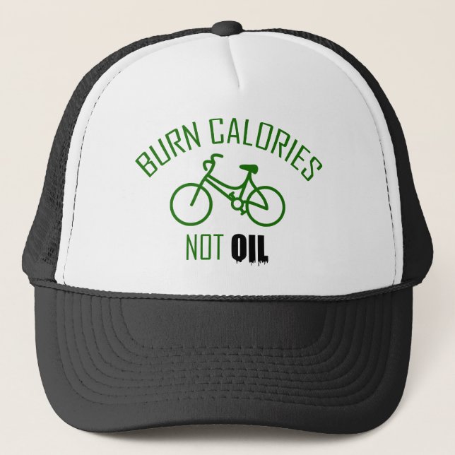 Casquette Brûler les calories et non l'huile (Devant)