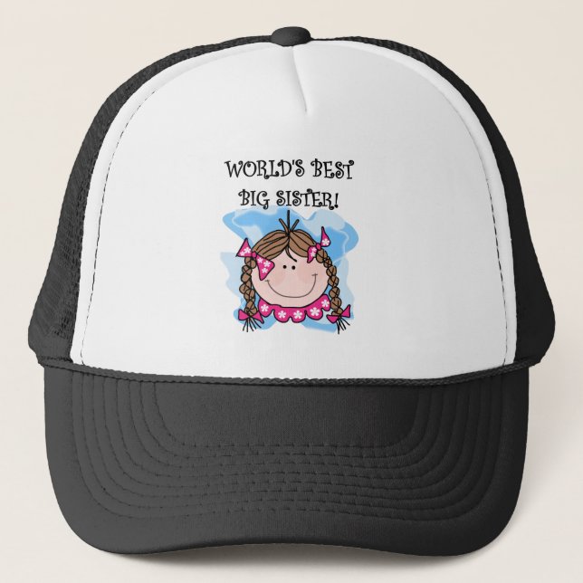 Casquette Brunette World's Best Big Sister Tshirts and Gifts (Devant)