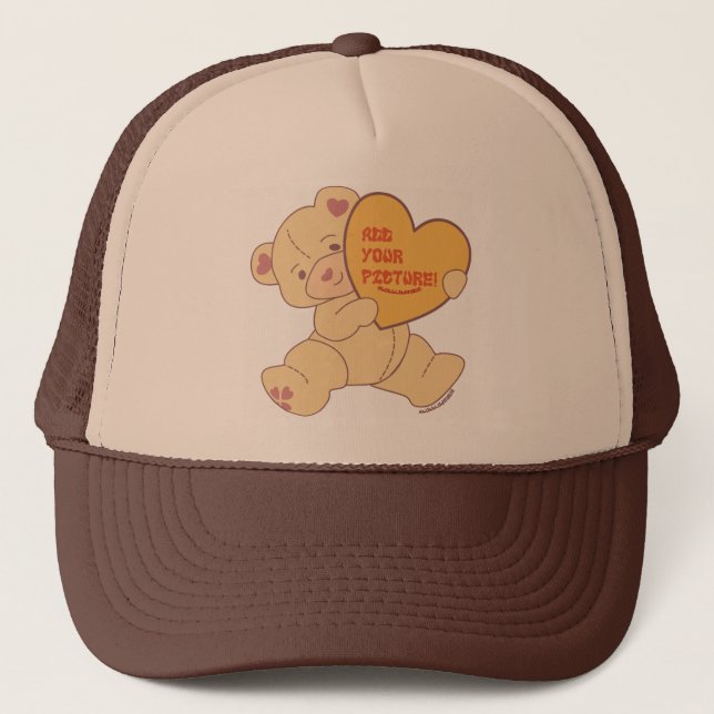Casquette Bubbly mignonne ours couleur rose (Devant)