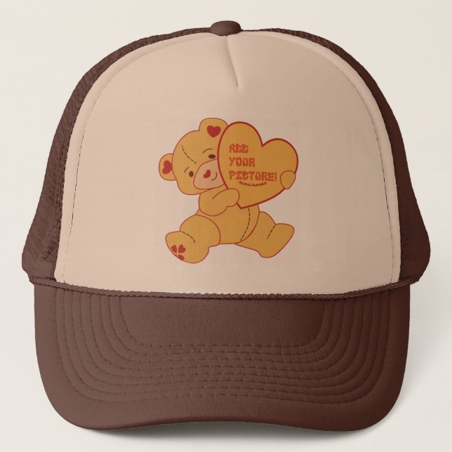 Casquette Bubbly mignonne Ours couleur rouge (Devant)