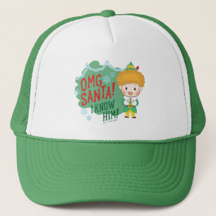 Casquette Buddy l'Elf OMG Père Noël ! Je Le Connais !