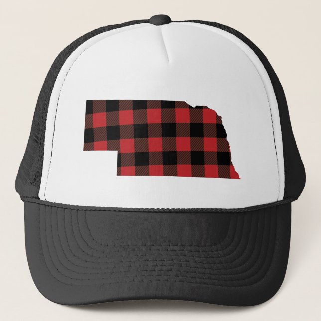 Casquette Buffle noir rouge plaqué Nebraska (Devant)