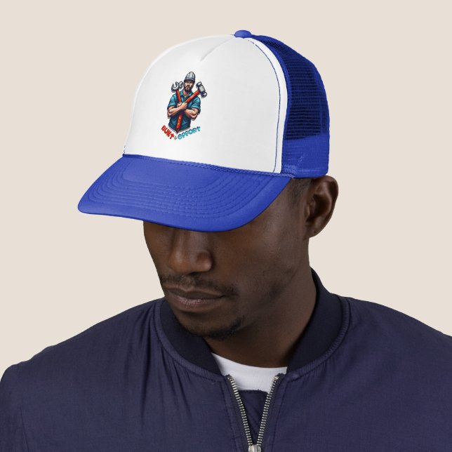 Casquette Built with Effort Construction Worker Design (En situation)