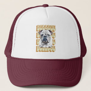 Casquette Bulldog anglais avec police rétro