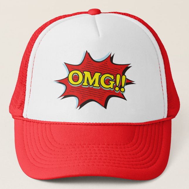 Casquette Bulle de la parole d'exclamation de la bande (Devant)