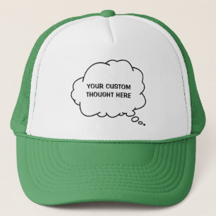 Casquette Bulle de pensée de texte personnalisée