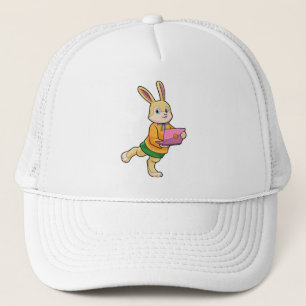 Casquette Bunny comme secrétaire avec ordinateur portable