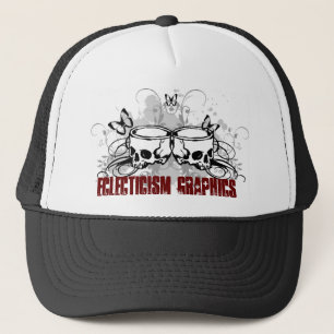 Casquette Butterfliy en filigrane de crânes grunges