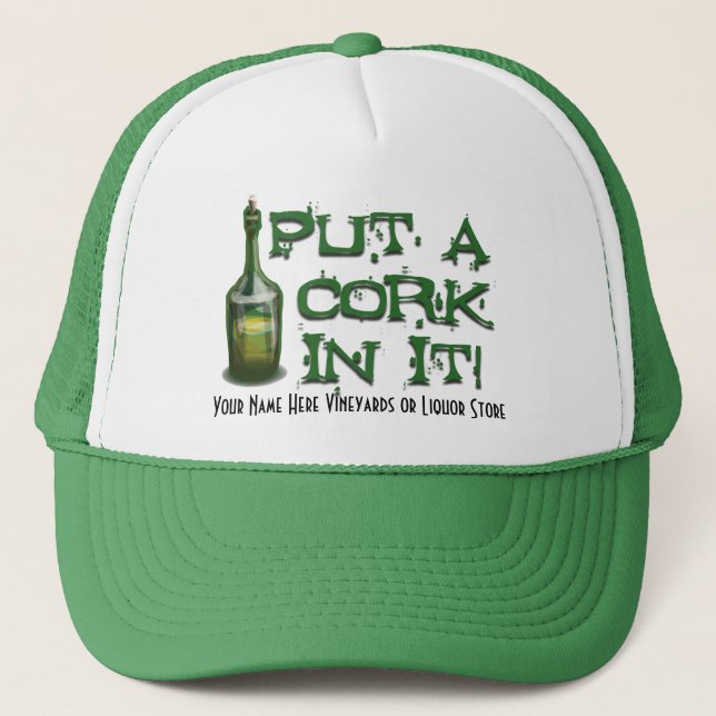 Casquette Buveur de vin - mettez un LIÈGE dans lui ! (Devant)