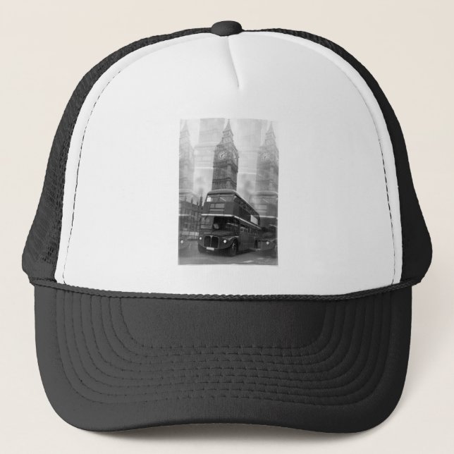 Casquette BW Black & White London Bus & Big Ben (Devant)