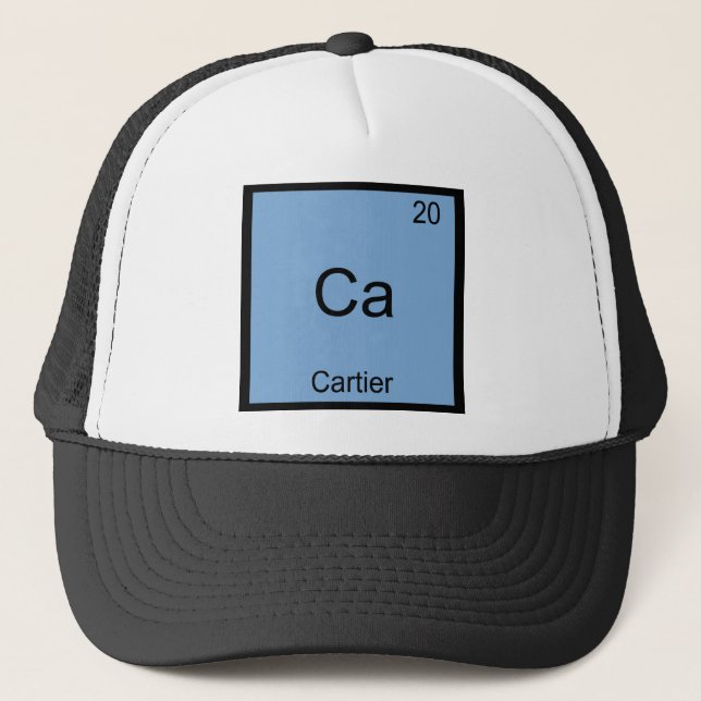 Casquette Ca - Cartier T-shirt Symbole d'Élément de Chimie D (Devant)