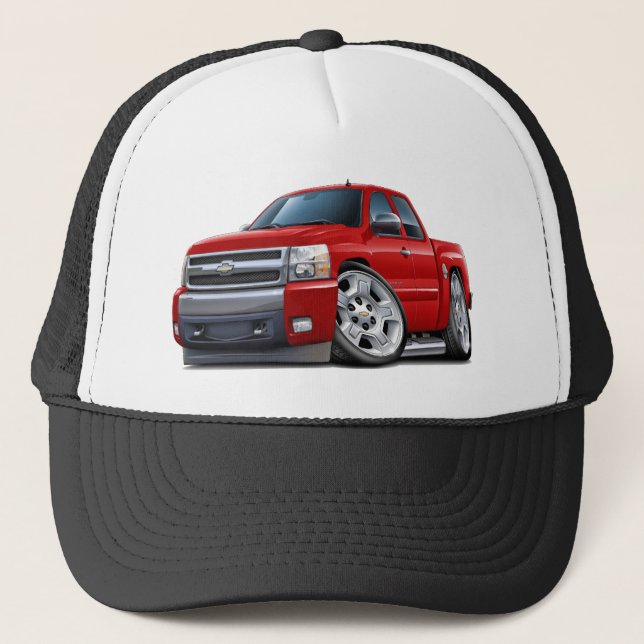 Casquette Cabine prolongée rouge de Chevy Silverado (Devant)