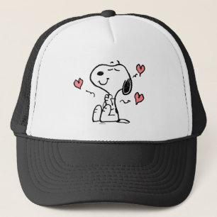 Casquette cacahuètes   Coeurs de snoopy