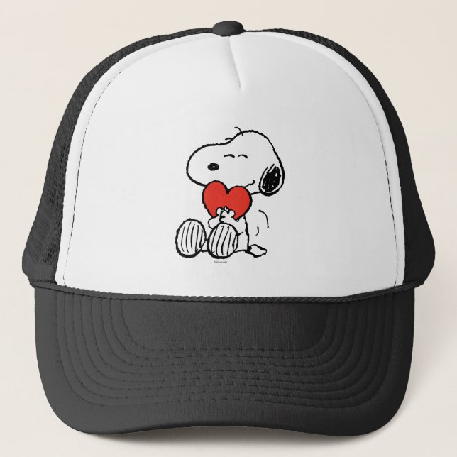 Casquette cacahuètes | Saint Valentin | Snoopy Heart Hug (Devant)