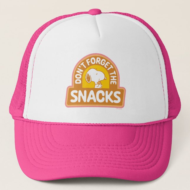 Casquette cacahuètes | Snoopy N'oubliez pas les snacks (Devant)