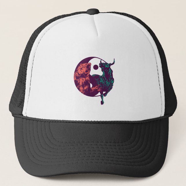 Casquette Cadeau des commerçants de la journée Bull et Ours (Devant)