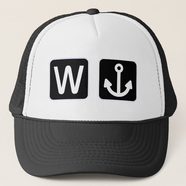 Casquette Cadeau drôle de Wanchor d'Ancre de W (Devant)