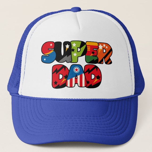 Casquette Cadeau fête des pères Superdad Superhero Super Pap (Devant)