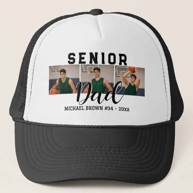 Casquette Cadeau personnalisé pour papa de basketteur pour l (Devant)