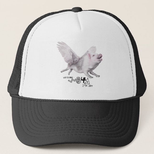 Casquette Cadeau populaire de vrai porc de vol quand les (Devant)