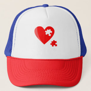Casquette Cadeau T-Shirt Saint Valentin Puzzle à Coeur Pièce