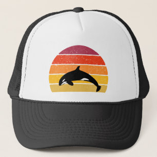 Casquette Cadeau Vintage du coucher de soleil sur la baleine