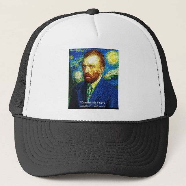 Casquette Cadeaux de citation de Van Gogh "Boussole de la co (Devant)