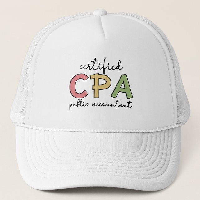Casquette Cadeaux de comptabilité publique certifiés CPA (Devant)