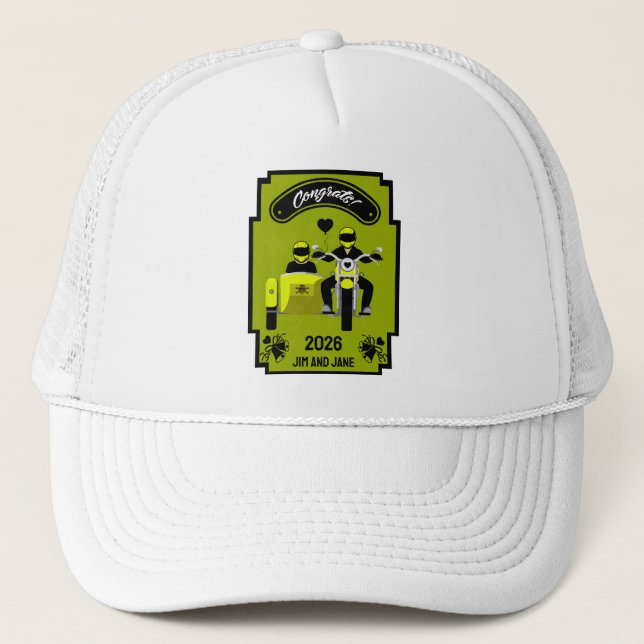 Casquette Cadeaux De Mariage De Moto Pour Couple (Devant)
