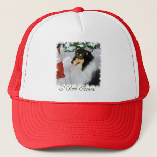 Casquette Cadeaux de Noël Collie Rosée Tri-Color
