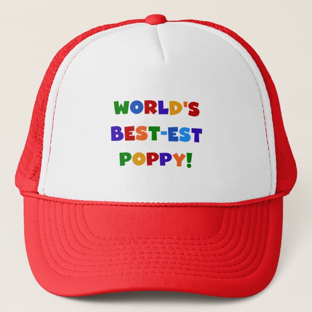 Casquette Cadeaux de pavot du Meilleur-est du monde lumineux (Devant)