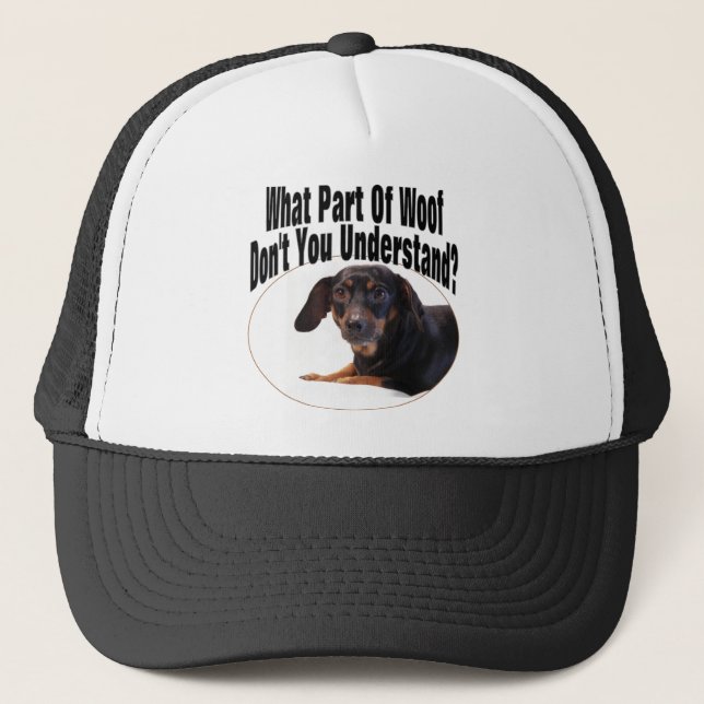 Casquette Cadeaux de teckel - Woof (Devant)