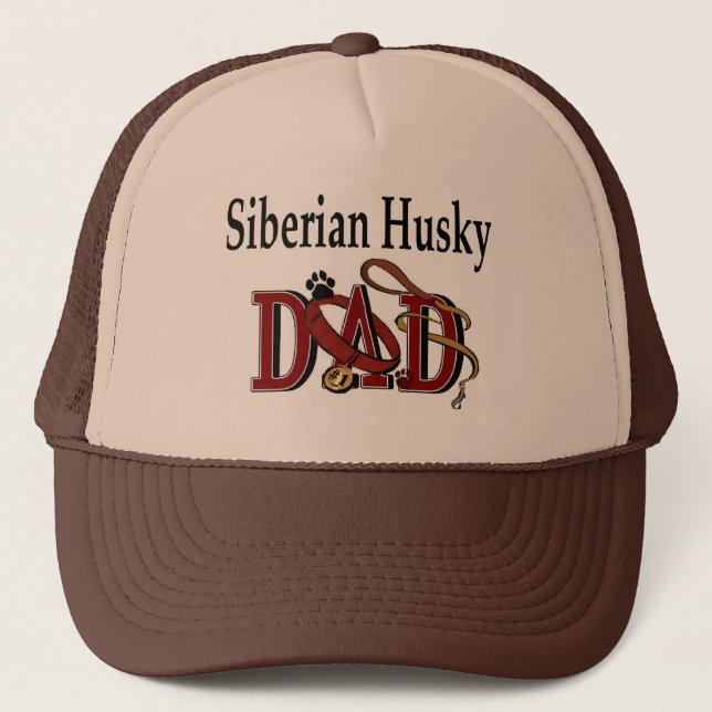 Casquette Cadeaux Siberian Husky Papa (Devant)
