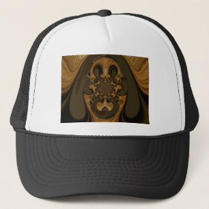 Casquette Café Brown Flux Kaleidoscope Art Imprimer