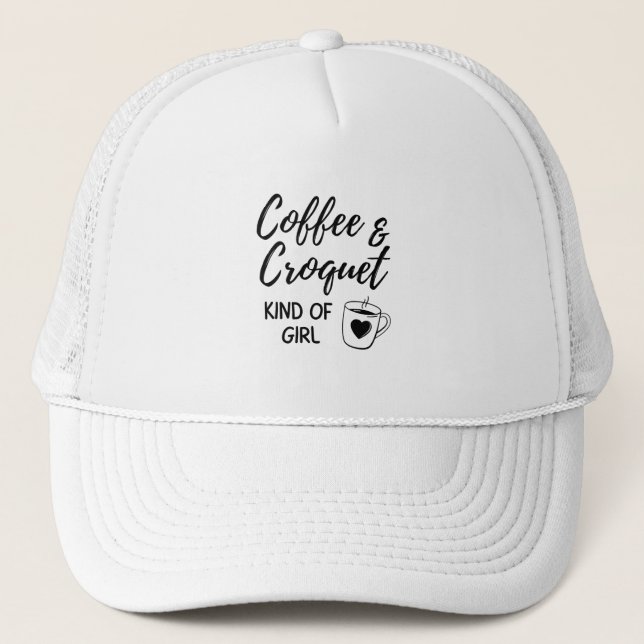 Casquette Café & croquet genre de fille. (Devant)