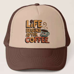 Casquette Café en lettrage rétro cool