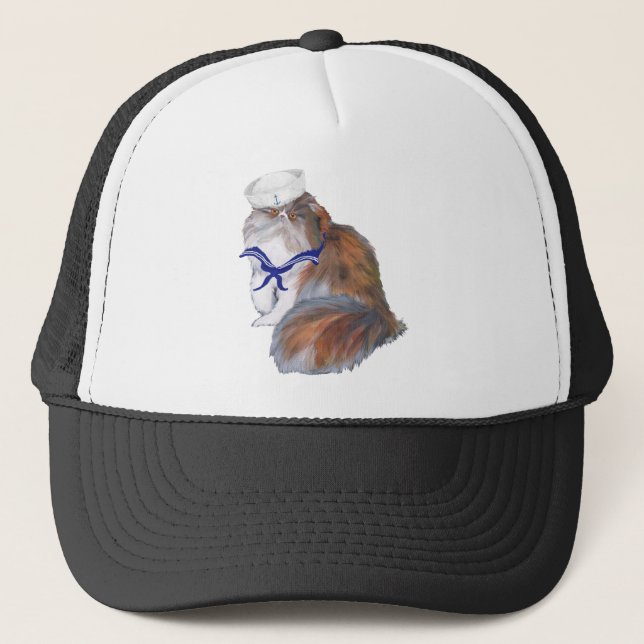 Casquette Calico Persian Chat Sailor (Devant)