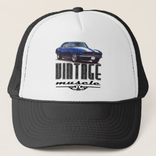 Casquette Camaro bleu Muscle vintage