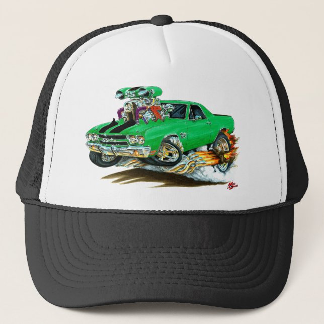 Casquette Camion 1970 Vert-Noir d'EL Camino (Devant)