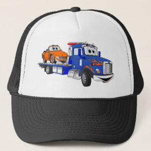 Casquette Camion à remorque plat bleu