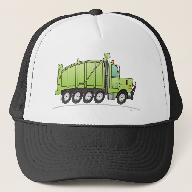 Casquette Camion à vidange lourd vert (Devant)