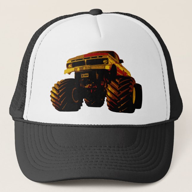 Casquette Camion de monstre orange (Devant)