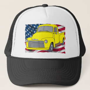Casquette Camion vintage de Chevy avec le drapeau américain