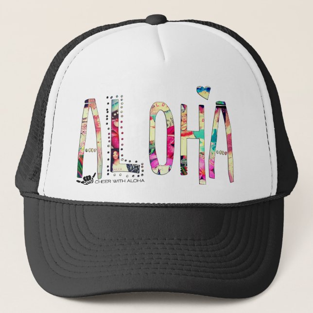 Casquette Camionneur de COLLAGE de CWA ALOHA (Devant)