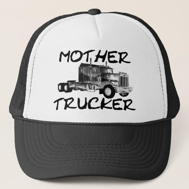 CASQUETTE CAMIONNEUR DE MÈRE - NOIR ET BLANC (Devant)