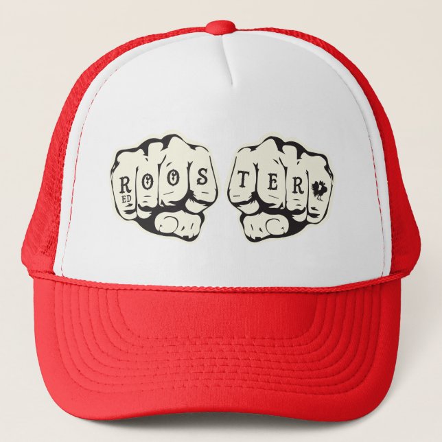 Casquette Camionneur rouge de coq (Devant)
